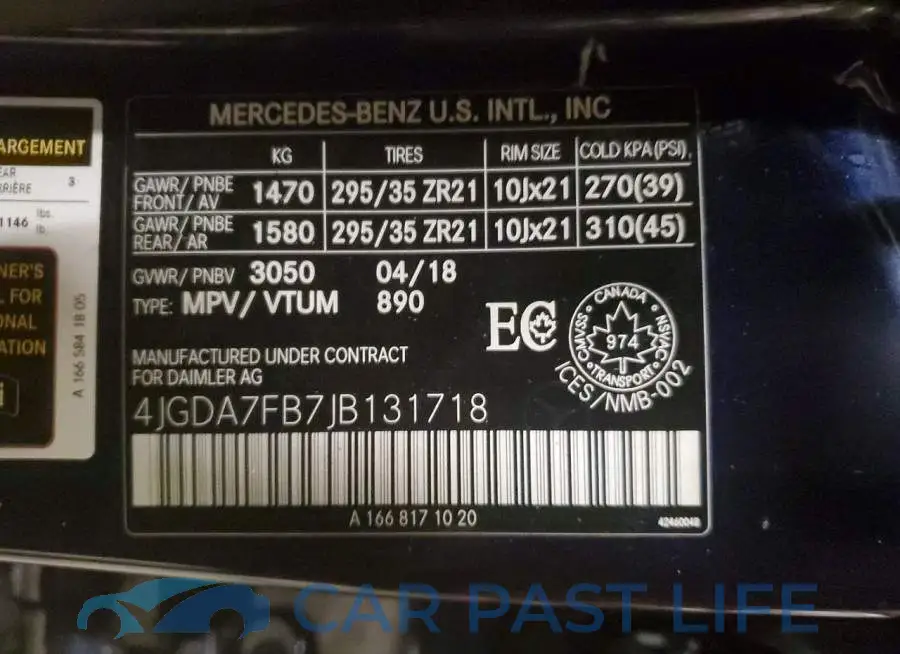 4JGDA7FB7JB131718# 12