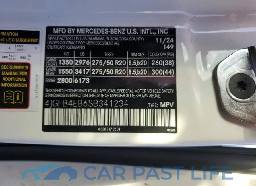 4JGFB4EB6SB341234# 13
