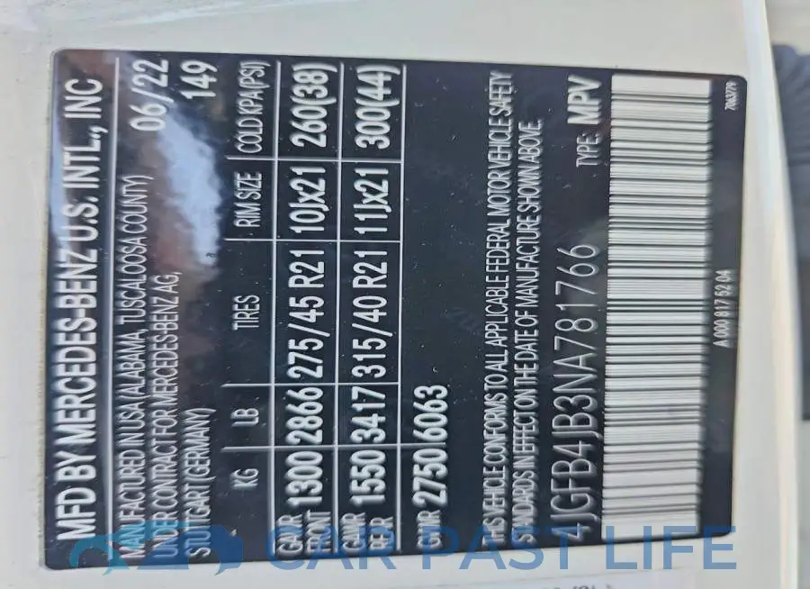 4JGFB4JB3NA781766# 12