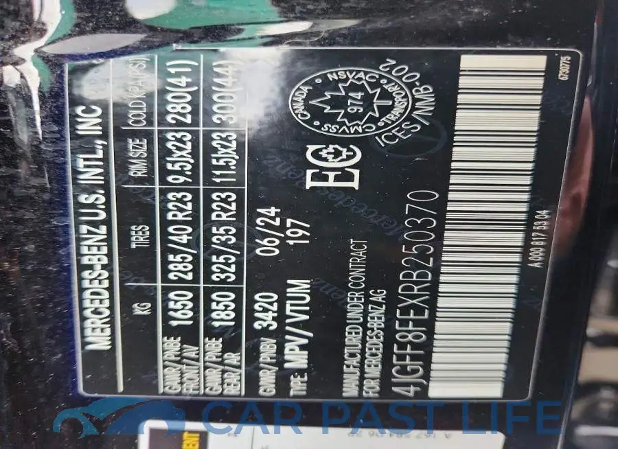 4JGFF8FEXRB250370# 13