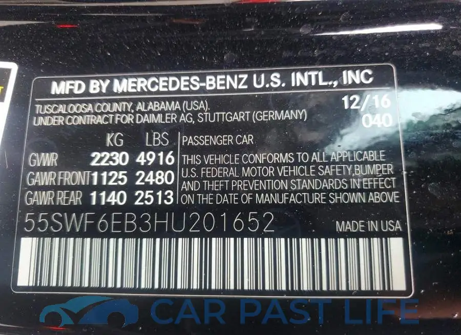 55SWF6EB3HU201652# 13