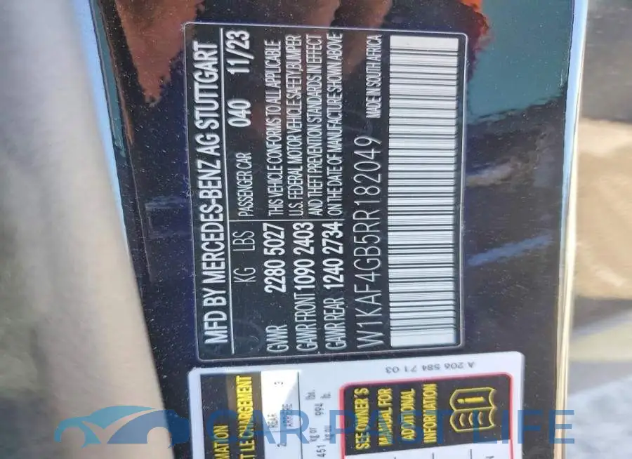 W1KAF4GB5RR182049# 12