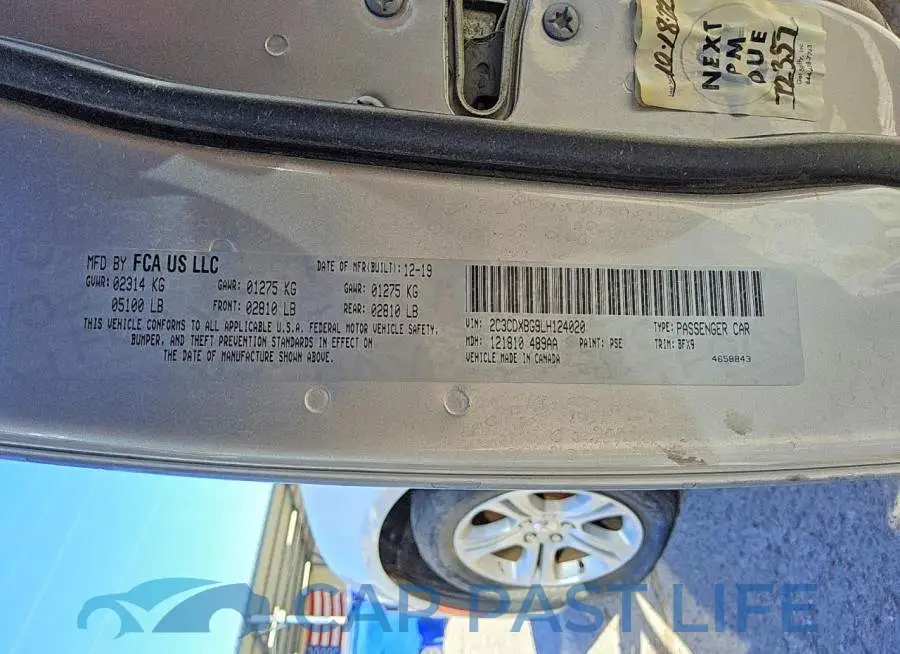 2C3CDXBG9LH124020# 12