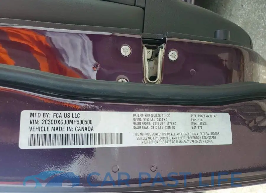 2C3CDXGJ0MH500500# 12