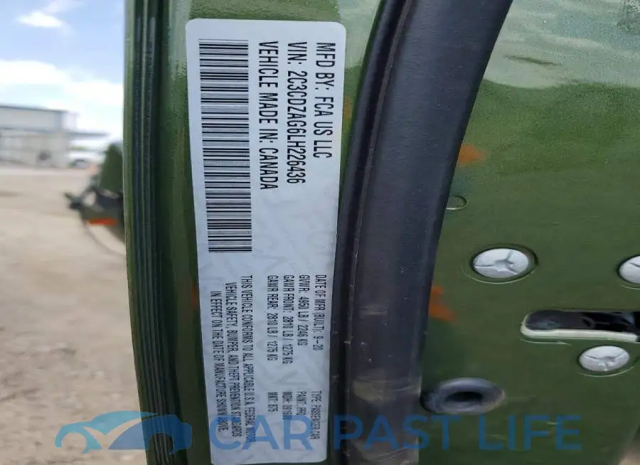 2C3CDZAG6LH226436# 12