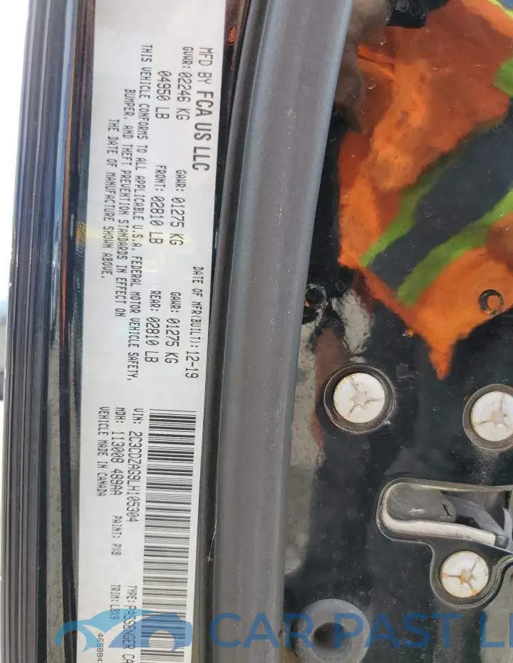 2C3CDZAG9LH105304# 12