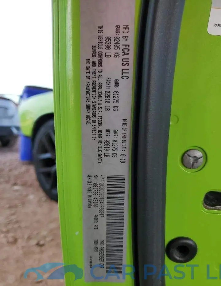2C3CDZBT6KH708947# 13