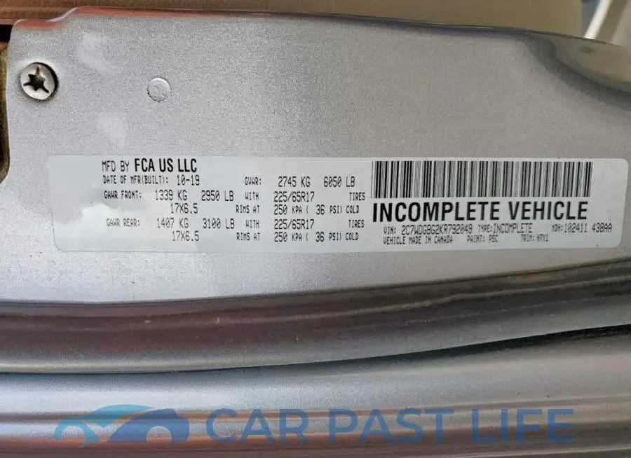 2C7WDGBG2KR792049# 13