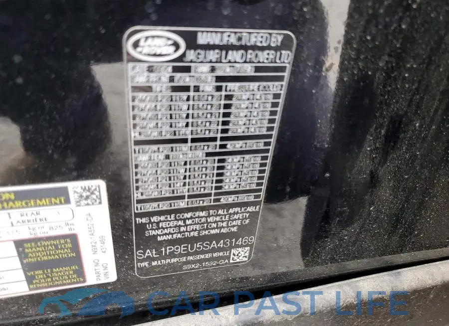 SAL1P9EU5SA431469# 13