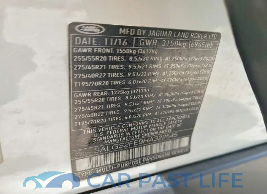 SALGS2FE9HA322545# 14