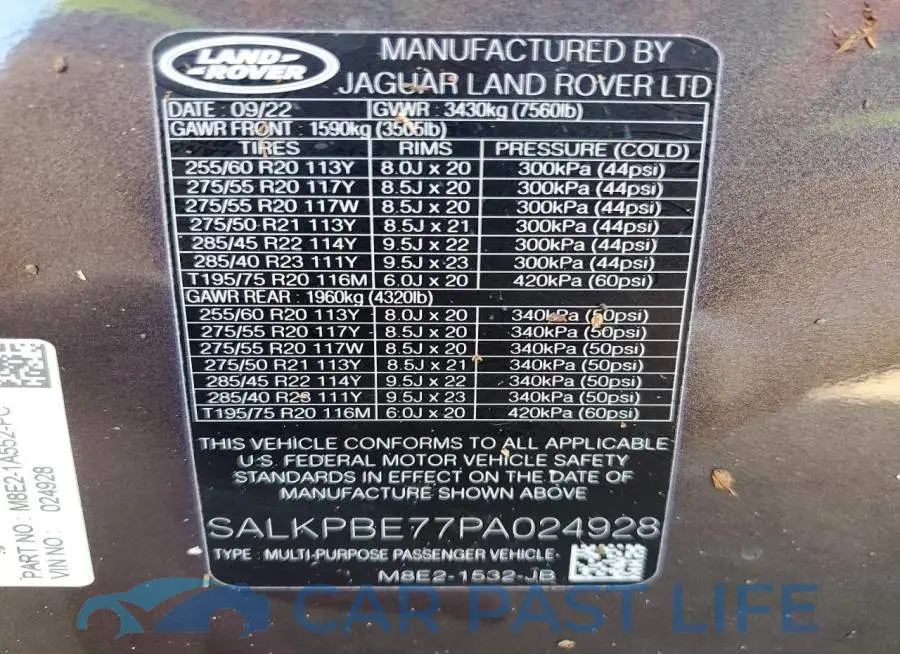 SALKPBE77PA024928# 13