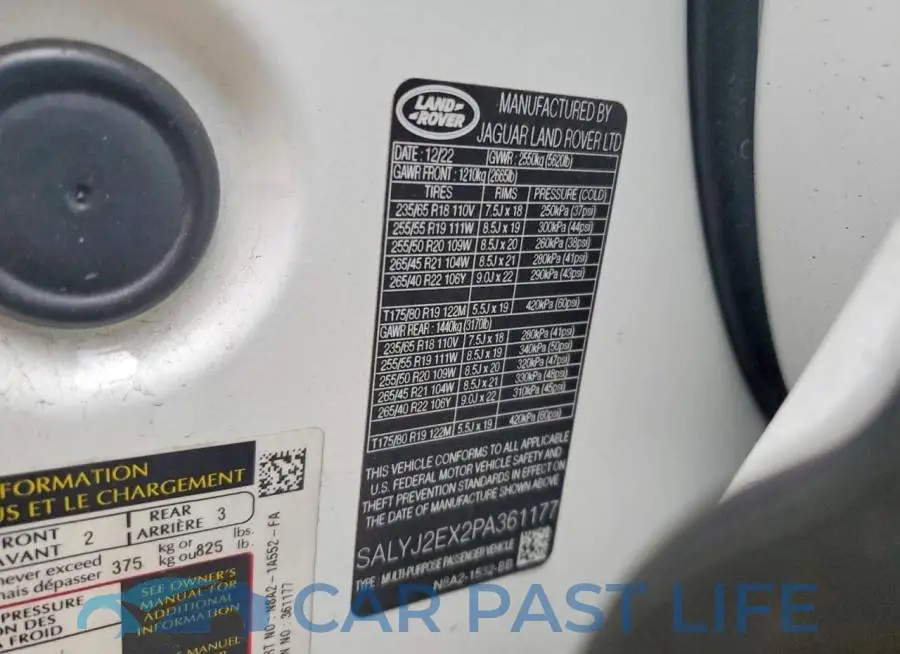 SALYJ2EX2PA361177# 13