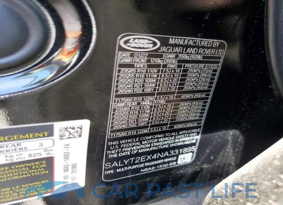 SALYT2EX4NA331895# 14