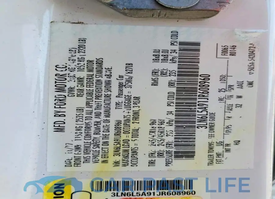 3LN6L5A91JR608960# 12
