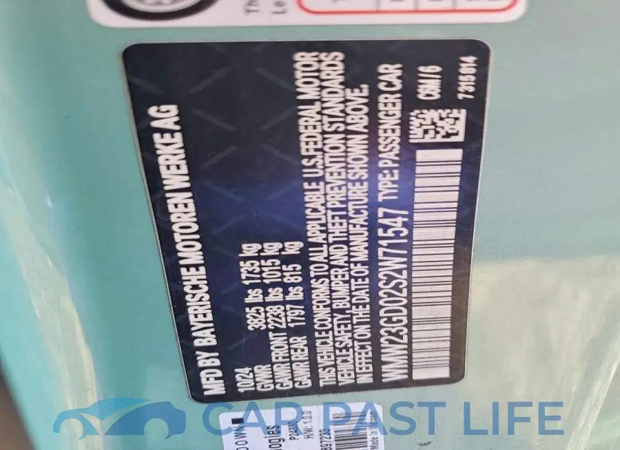 WMW23GD02S2W71547# 12