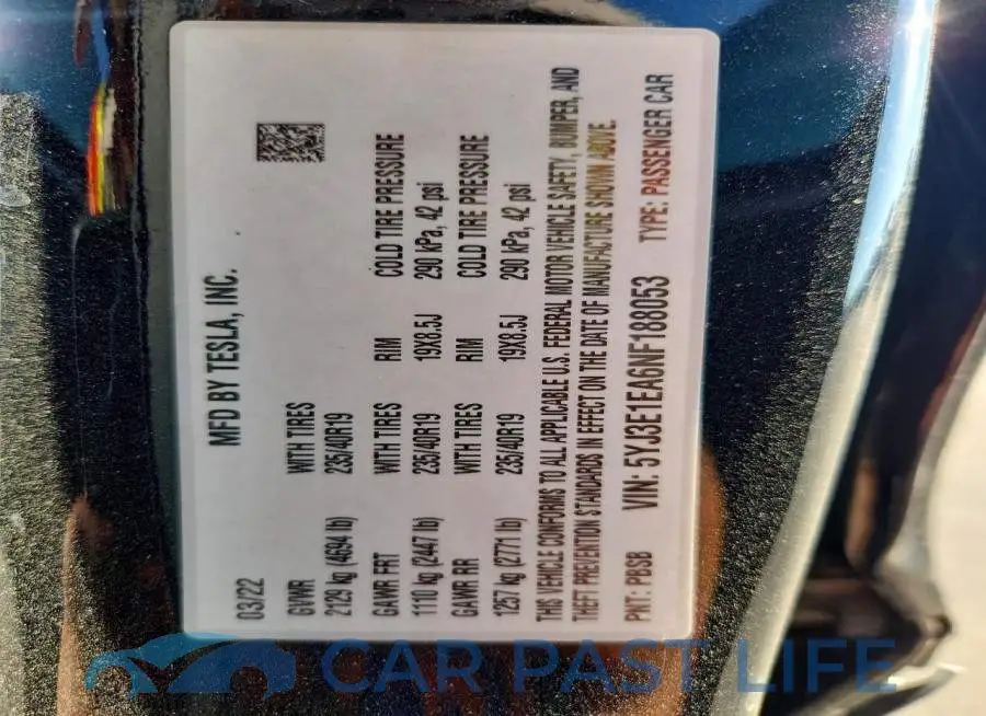 5YJ3E1EA6NF188053# 12