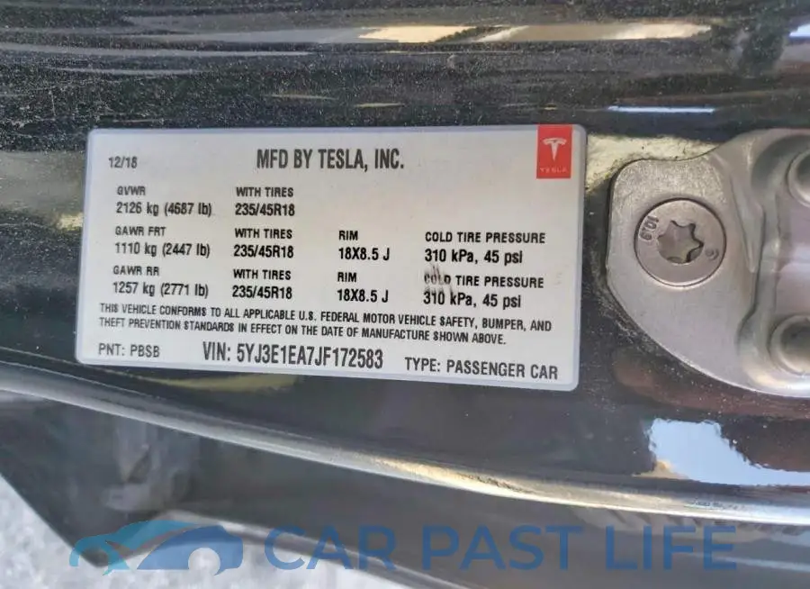 5YJ3E1EA7JF172583# 12