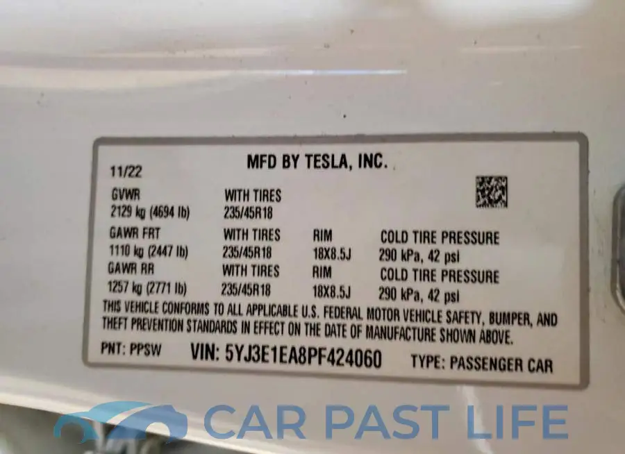 5YJ3E1EA8PF424060# 14
