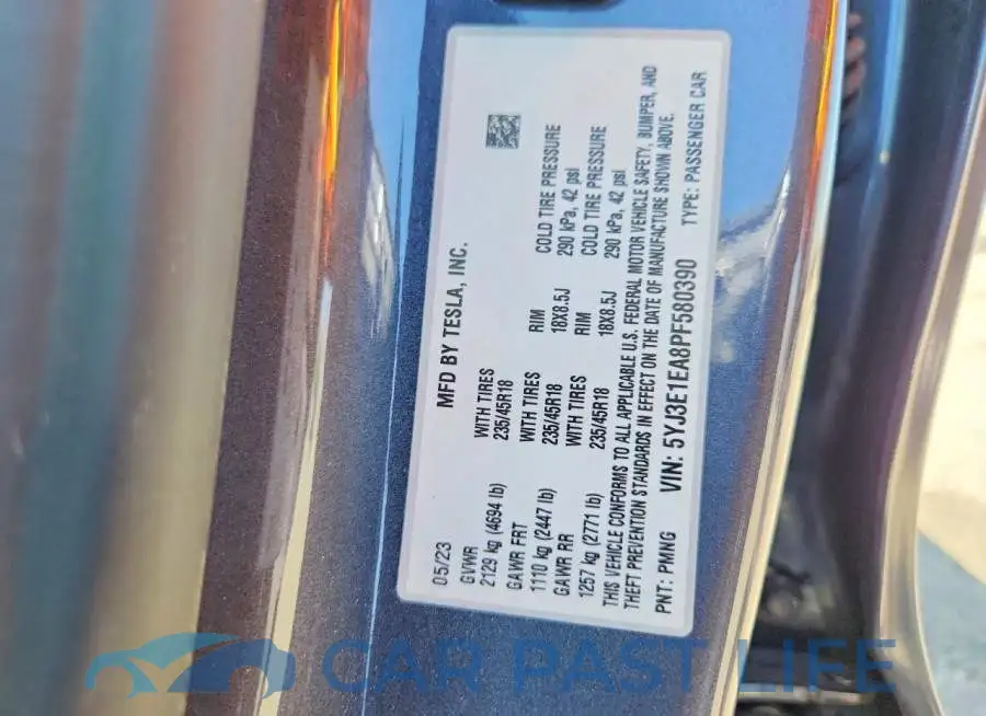 5YJ3E1EA8PF580390# 13