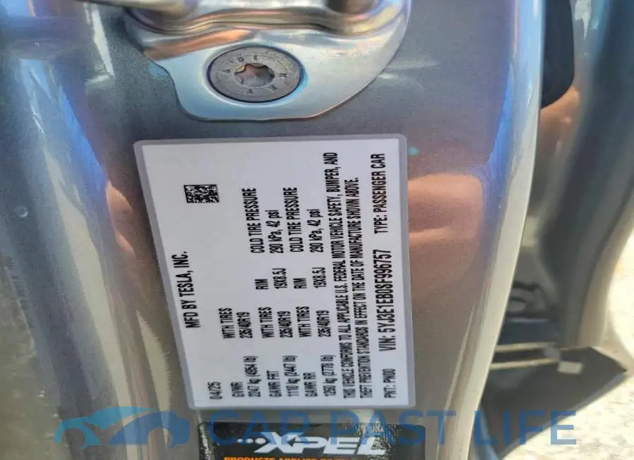 5YJ3E1EB0SF996757# 12