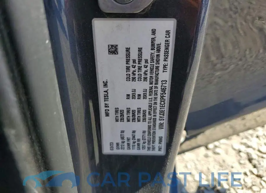 5YJ3E1ECXPF546713# 12