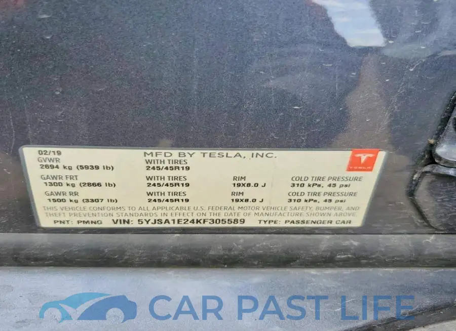 5YJSA1E24KF305589# 12