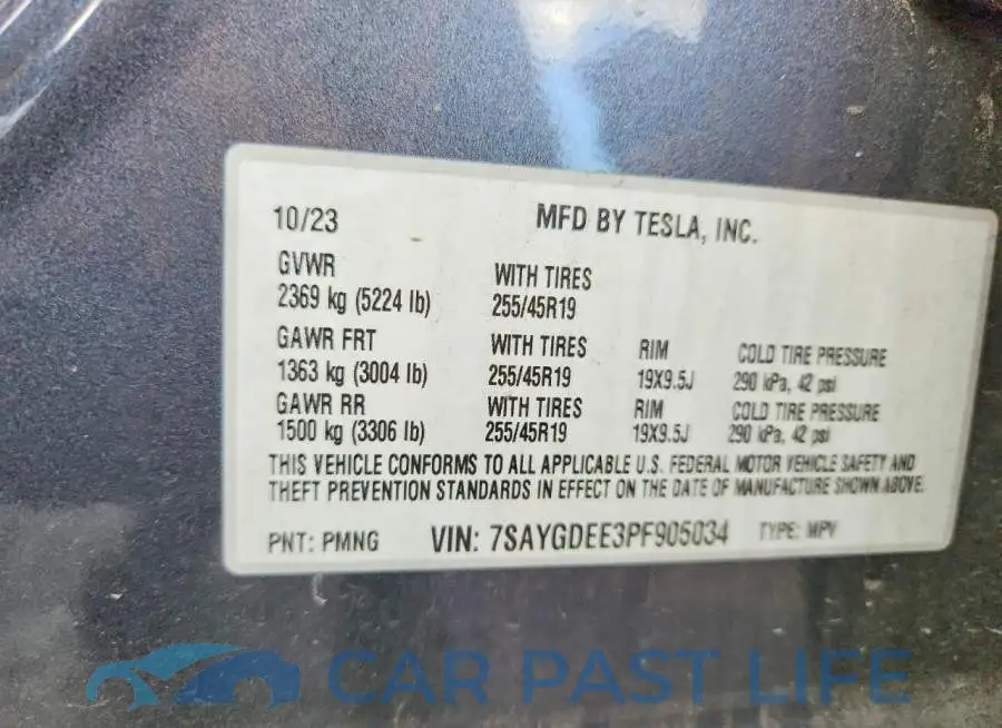 7SAYGDEE3PF905034# 12