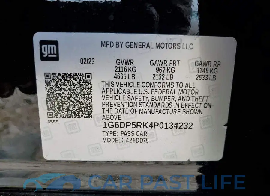 1G6DP5RK4P0134232# 12