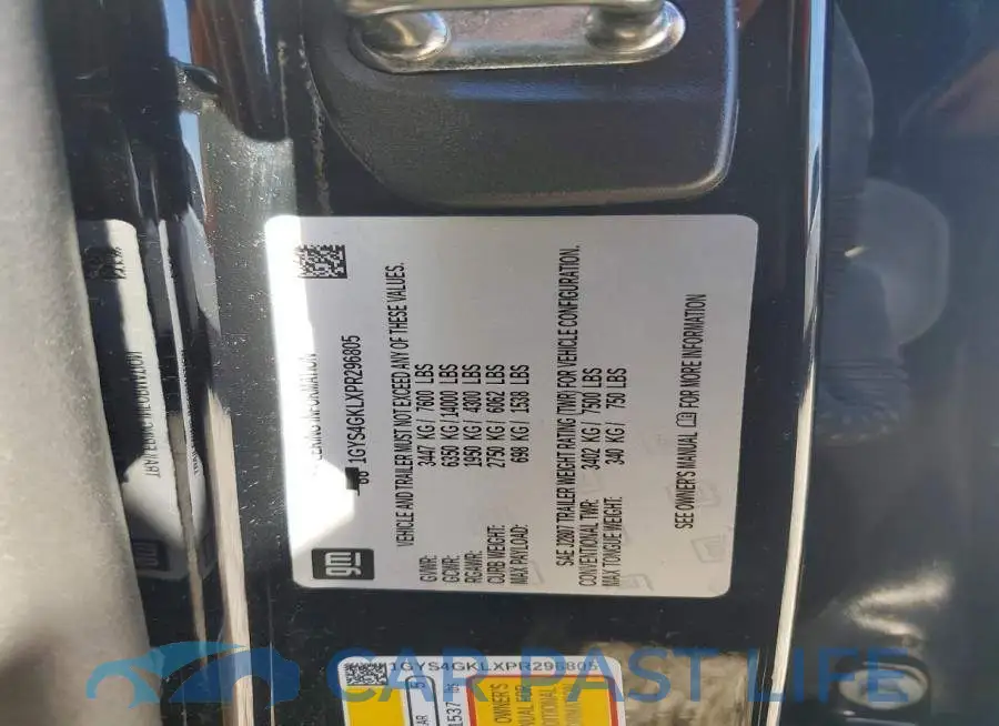 1GYS4GKLXPR296805# 13