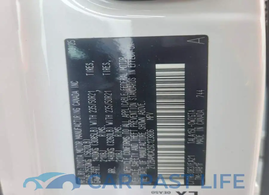 2T2BAMCA2SC123806# 13