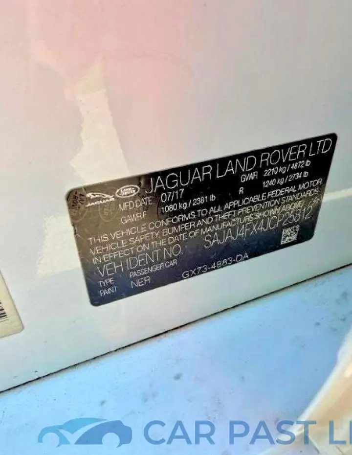 SAJAJ4FX4JCP25812# 10