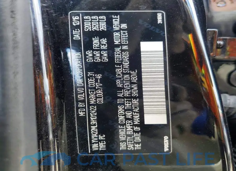 YV1A22ML9H1012422# 12