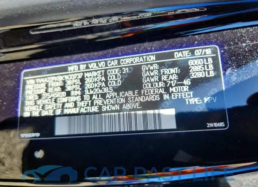 YV4A22PK6K1433737# 14
