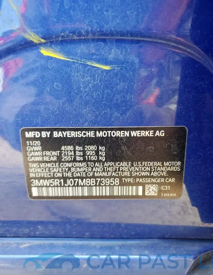3MW5R1J07M8B73958# 12