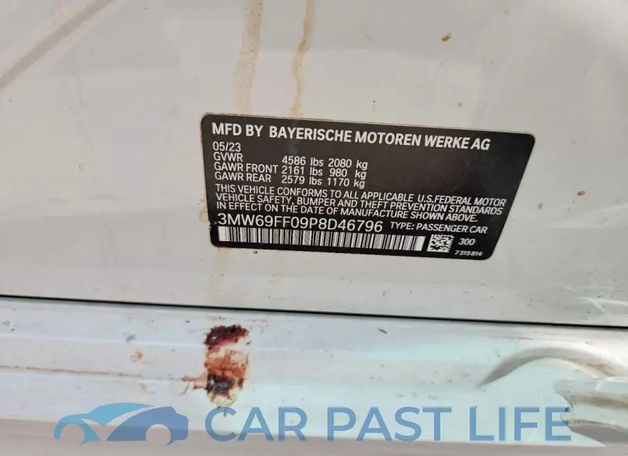 3MW69FF09P8D46796# 12
