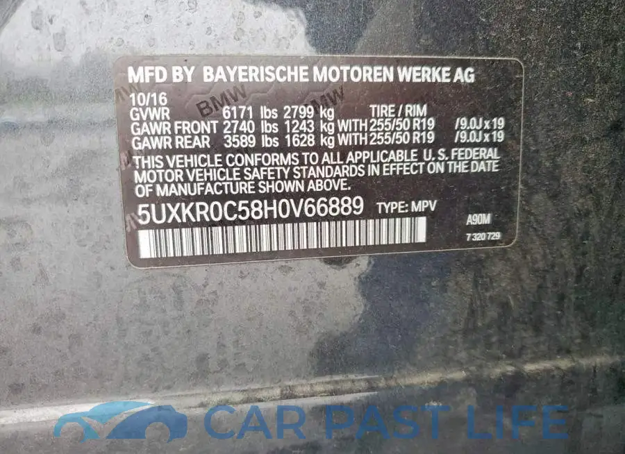 5UXKR0C58H0V66889# 12