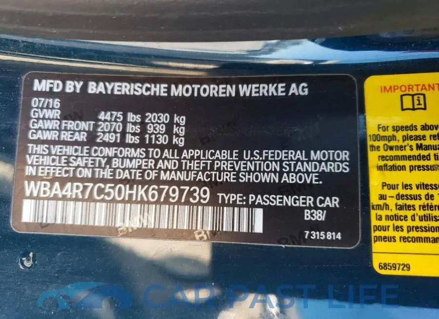 WBA4R7C50HK679739# 12