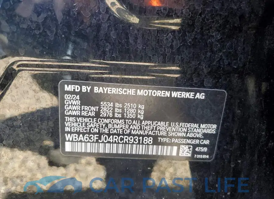 WBA63FJ04RCR93188# 12