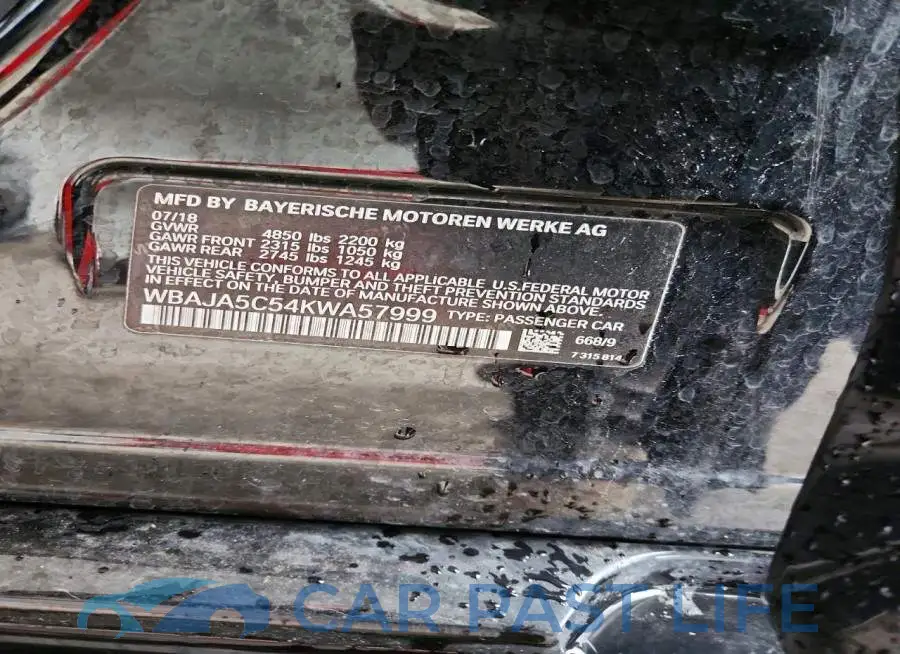 WBAJA5C54KWA57999# 12