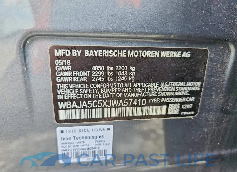 WBAJA5C5XJWA57410# 12