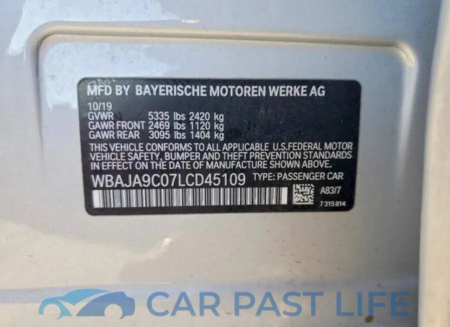WBAJA9C07LCD45109# 12