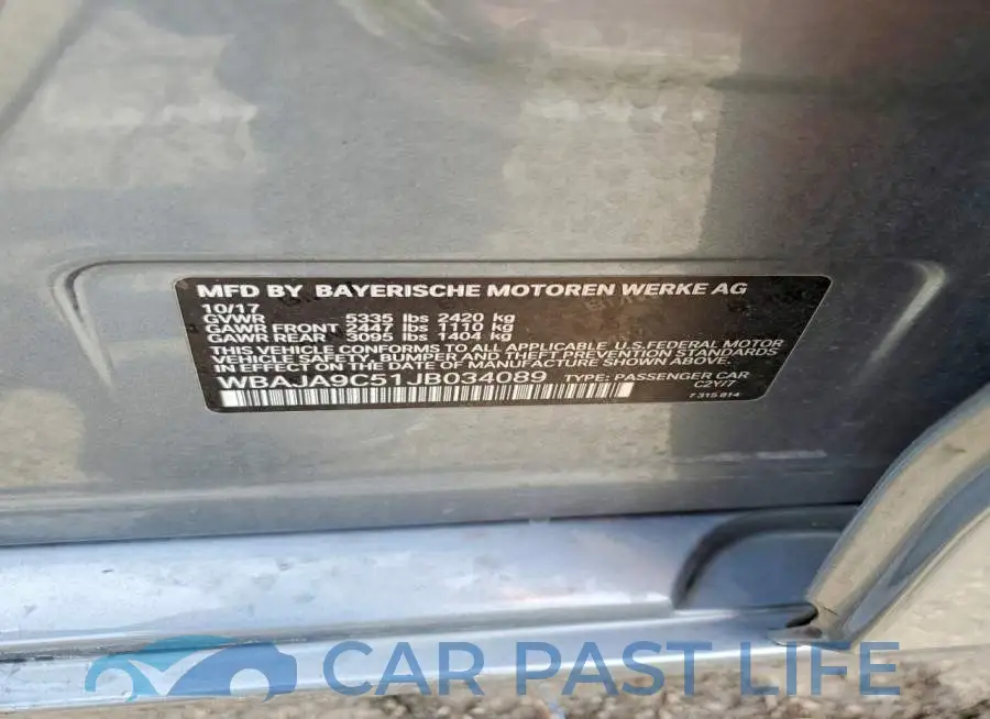 WBAJA9C51JB034089# 12