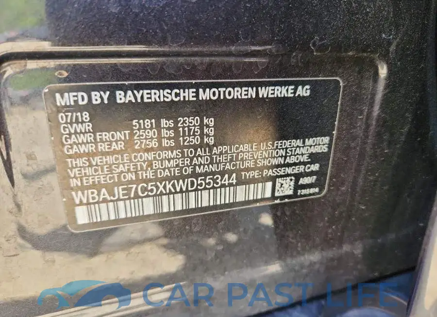 WBAJE7C5XKWD55344# 12