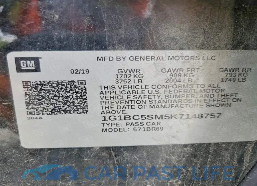 1G1BC5SM5K7148757# 13