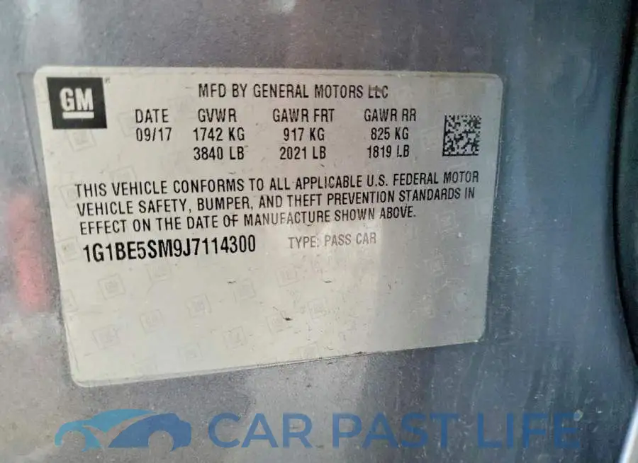 1G1BE5SM9J7114300# 12