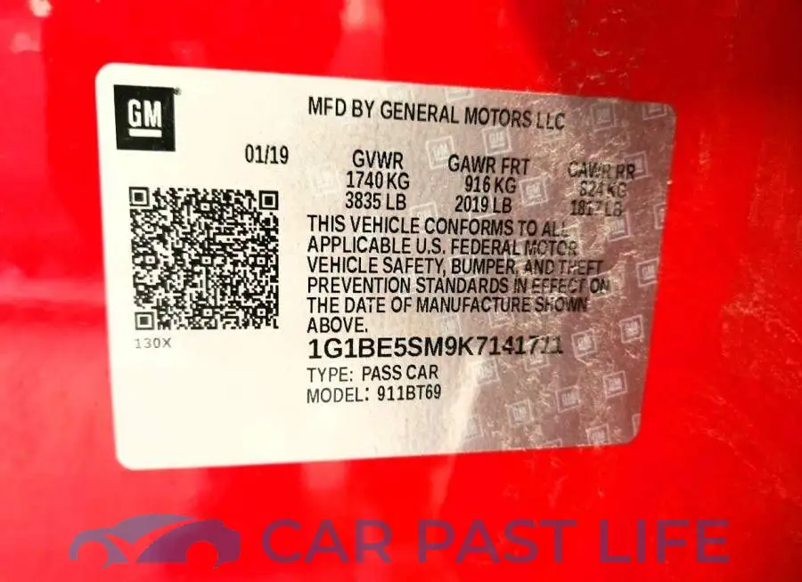 1G1BE5SM9K7141711# 12