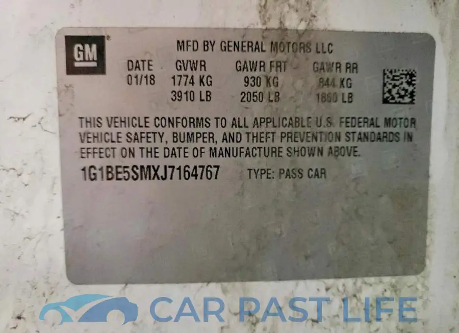 1G1BE5SMXJ7164767# 12