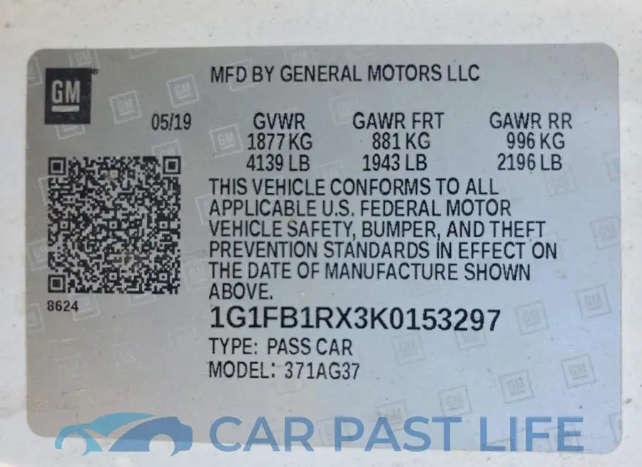 1G1FB1RX3K0153297# 12