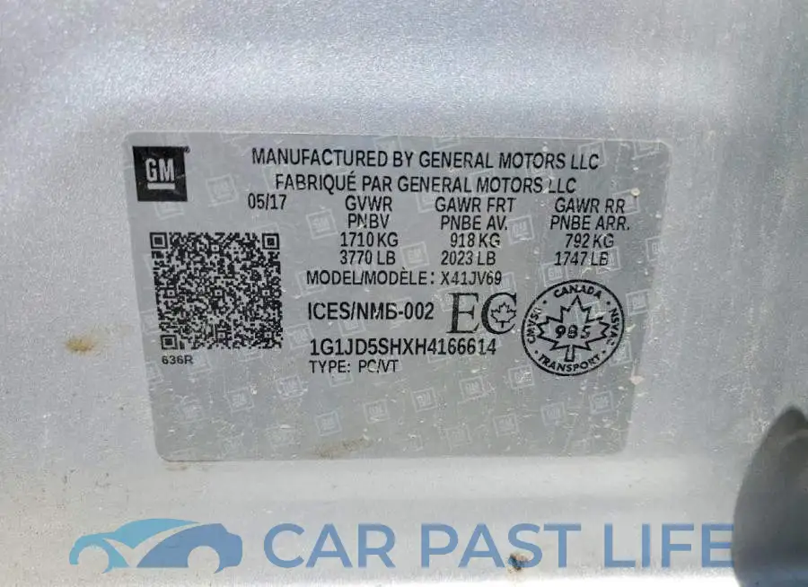 1G1JD5SHXH4166614# 12