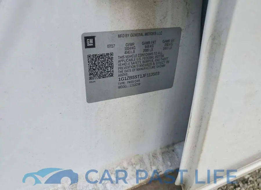 1G1ZB5ST1JF113503# 12
